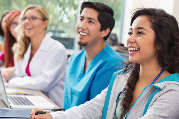 nursing students in classroom